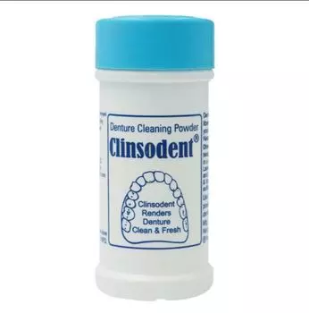 Clinsodent Чистящий порошок для зубных протезов, 60 г, набор из 2 шт.(60 ГХ 2)