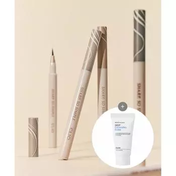 Clio [2pack] Sharp So Simple Shading Brush Liner [free] Cleansing Foam 15ml 01 milk brown/01 milk brown