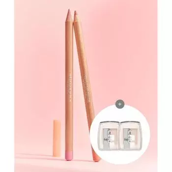 Clio [2pack] Velvet Lip Pencil Project [main Product+sharpener] [gift] Cleansing Foam 15ml 001 rosy pink/001 rosy pink