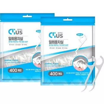 Clio Clears Dental Care Одноразовая зубная нить, 400 шт., 2 шт.