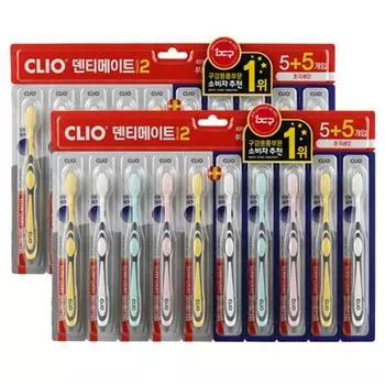 Clio Dentimate Season 2 Ультратонкая зубная щетка 10 шт., 2 шт. Корейская зубная щетка, здоровье зубов