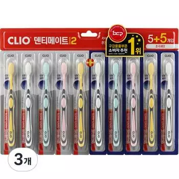 Clio Dentimate Season 2 Ультратонкая зубная щетка, 10 шт., 3 шт. Корейская зубная щетка, здоровье зубов