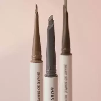 Clio Карандаш для бровей Sharp So Simple, корейская косметика, KPOP 02 Ash Brown
