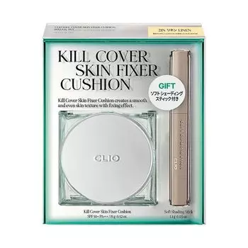 CLIO Kill Cover Skin Fixer Cushion Special Set CLIO KILL COVER SKIN FIXER CUSHION SPECIAL SET KILL COVER SKIN FIXER CUSHION SOFT SHADING STICK for