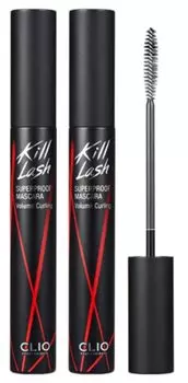 Clio Kill Lash Superproof Mascara 7g x 2ea Set Korean Cosmetics Volume [Товар] (02. Вьющийся)