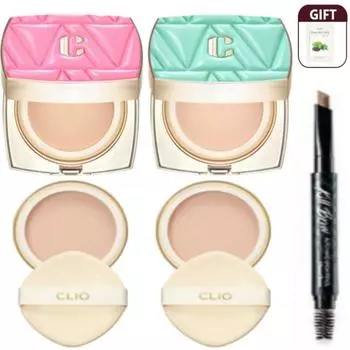 Clio New Magnet Pact Enamel Edition 2 основных продукта + 2 сменных стержня + карандаш для бровей + 1 упаковка черники, нет. 21, 1 шт.