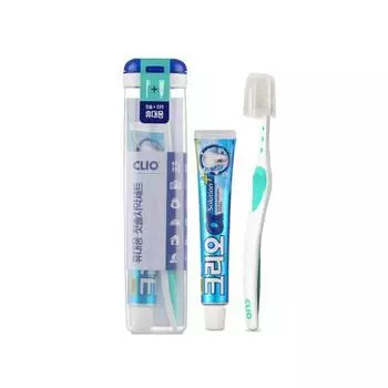 Clio Portable Toothpaste Toothbrush Set