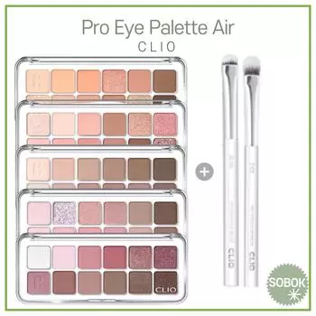 [CLIO] Pro Eye Palette Air + одиночные тени для век, 5 цветов 01 Coral Studio
