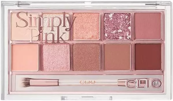 CLIO pro eye palette профессиональная палитра для глаз просто розовая Япония лимитированный дизайн SNS eye shadow palette дорожная косметика Instagrammable Sasshi Rino розовый