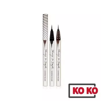 CLIO SHARP SO SIMPLE ВОДОСТОЙКАЯ РУЧКА-ЛИНЕР 0,65 мл / Черный / Коричневый 001 BLACK