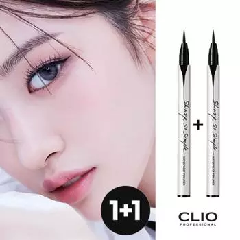 Clio Водостойкая ручка-лайнер Sharp So Simple, 01 черный, 2 шт.