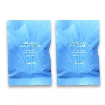Clio Солнцезащитный кушон Clio Air Glass Plus, сменный блок 1+1, одинарный атрибут, 2 шт.