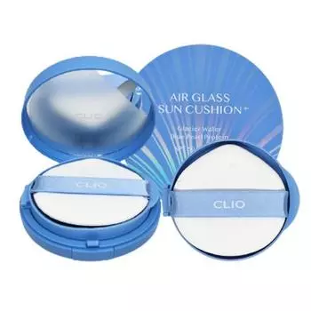 Clio Солнцезащитный кушон Season 2 Air Glass Plus Glowing Sun Pact Original + сменный блок, 1 набор