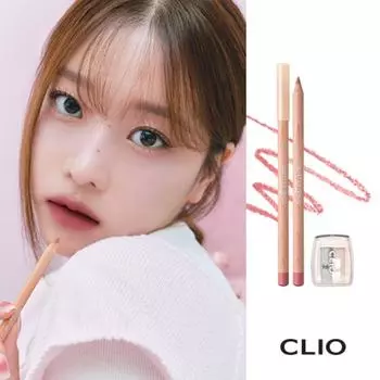 Clio Специальный набор карандашей для губ Velvet, 001 Rosy Pink, 1,45 г, 1 набор