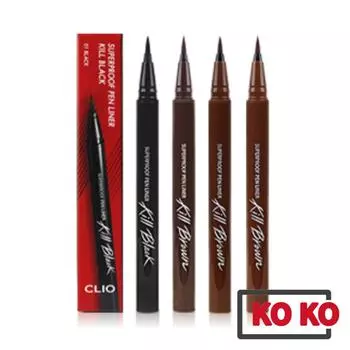 [CLIO] Суперстойкая подводка для карандашей 3 типа Kill Black / Kill Brown 0,55 мл 01. Kill Black