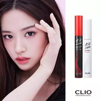 Clio Тушь для ресниц Kill Lash Super Proof + средство для снятия туши Kill Lash, для удлинения ресниц, 1 шт.