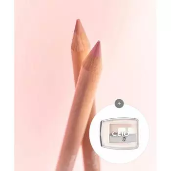 Clio Velvet Lip Pencil Set [main Product + Sharpener] 001 rosy pink