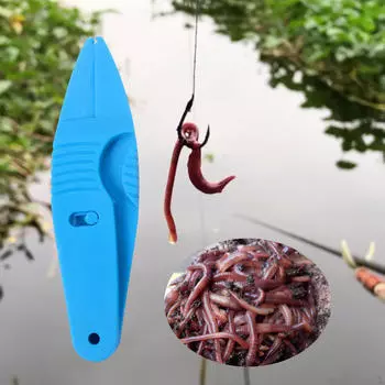 Clip Baiting Device Fishing Equipment Lightweight Sturdy Convenient Lanyard Hole Lure Clamp синий