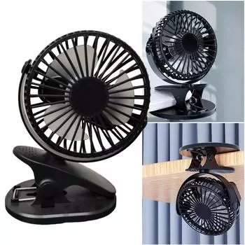 Clip On Fan Low Noise Desktop Fan USB Charging Portable Cooling Fan Plug In Small Personal Fan 3 Blades for Outdoor Travel CHINA