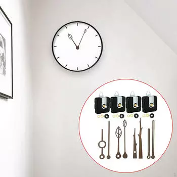 Механизм часовых механизмов, надежная простая установка, не тикающие запасные части для ремонта дома Walnut Leaves