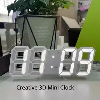 Clock Wall Decor Garden Bedroom Electronic LEDs Watches Watch Decoration Home Glowing Digital 3D Clocks Mode Adjustable Night