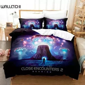 Close Encounters of the Third Kind Bedding Set Duvet Cover Bed Set Quilt Cover Pillowcase Comforter king Queen Size Boys Adult EU Single 135x200cm