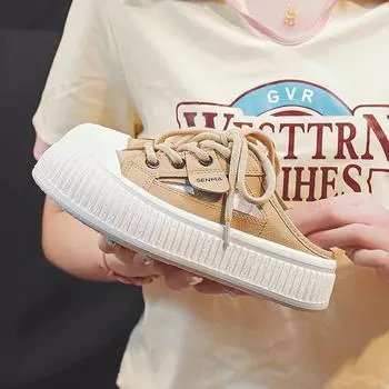 Закрытые полутапочки женские летние новые открытые туфли на платформе белые ленивые сандалии 35 хаки