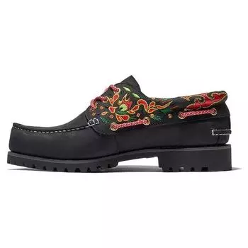 CLOT x Timberland Ткань Классические повседневные туфли с тремя отверстиями Мужские повседневные туфли черного цвета A5Z1HW 43.5