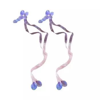 Cloth Flower Hairpin Mesh Ribbon Duckbill Clip Sweet Simulation Flower Hair Clips Party розовый