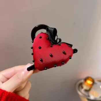 Cloth Hair Crab Clip Hair Accessories Sweet Shark Clip Strawberry Hair Claw Children чёрный