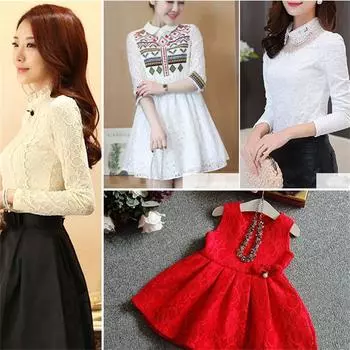 Ткань кружева горячая распродажа базовая рубашка одежда платье кружево бегония ткань 1m белый