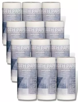 CLOTH PAPER Kitchen Paper One Towel Can Be Reused 50 Will Not Vegetable Cloth 12 Roll Set Paper, Towel, Times, Absorbent, Tear, 100% Fiber, Safe,