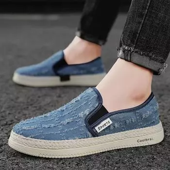 Cloth shoes men s 2025 new lazy shoes breathable, non-slip and wear-resistant work casual shoes sports trendy shoes 39