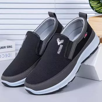 Cloth shoes men s spring and autumn non-slip walking shoes middle-aged and elderly casual men s work shoes construction site work shoes casual shoes 39