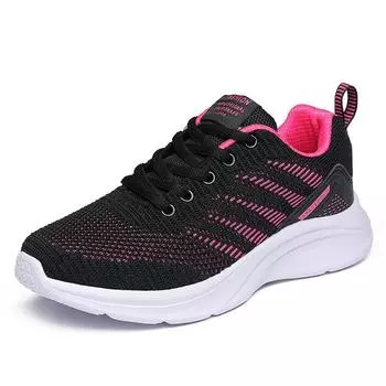 Cloth Shoes Spring and Summer Net Surface Light Sports Shoes in the Elderly Soft Sole Walking Shoes Women 40 чёрный