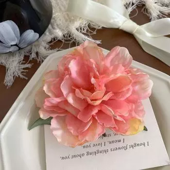 Cloth Simulation Flower Hair Clip Korean Style Seaside Vacation Headwear Rose Hairpin Bohemian Style Barrettes Girl Hair Clip