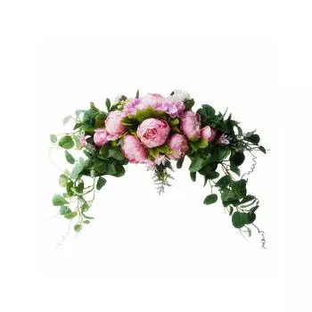 Cloth Wedding Arch Flower European Simulation Artificial Green Leaves Hanging Decorative Flowers Wreath Decoration