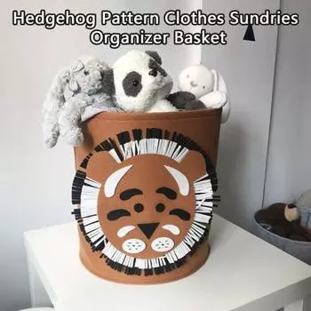 Корзина для одежды, большая вместимость, многоразовая, фетровая, с рисунком слона, детская корзина для хранения игрушек, товары для дома D