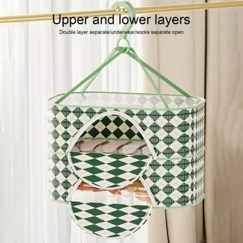 Корзина для сушки одежды Большая вместимость Ветрозащитная Антидеформационная Дренажная Однослойная/Двухслойная Подвесная сушилка для носков Свитер Сушилка для одежды Товары для дома Single Layer чёрный