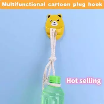 Clothes Hanger Kitchen Bathroom Hook Home and Decoration Socket Bracket Power Plug Adhesive Wall Hooks Storage Wall-mounted