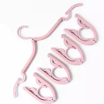 Clothes Hanger Travel Camping Portable Folding Hanging Hook Home Coat Shirt Drying Holder Plastic Random Color Hanger 1pc&Other синий