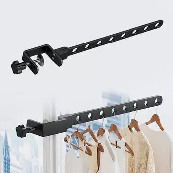 Вешалка для одежды Многоцелевой прочный регулируемый держатель для сушки белья белый