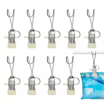 Clothes Pins Heavy Duty Multifunctional Boot Clips 10X Closet Hanger Organizer Clamps Closet Hooks Garment Clip Storage Travel