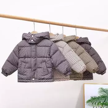 Clothing Warm Down Jacket Hooded Long Sleeved Winter Jacket Boy Winter Jackets Kids Jackets Girls 130cm чёрный