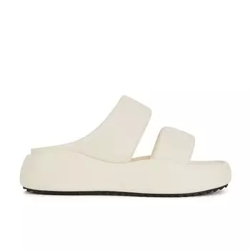 Cloud bubble ~ summer soft leather double strap bread casual platform heightened slippers women s slippers 35