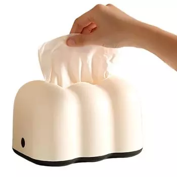 Cloud Lifting Tissue Box Large Capacity Paper Storage Box Creative Household Tissue Box for Living Room Decor белый