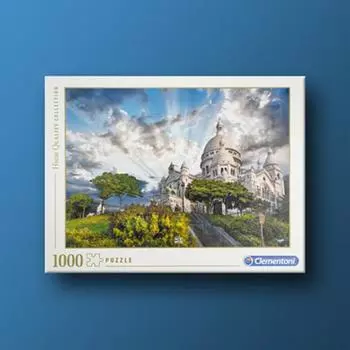 Cloudy Montmartre Hill 1000 Piece Clementoni Jigsaw Puzzle, popular Korean board game