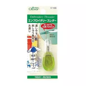 Clover Embroidered Threader 57-568 Green Plastic