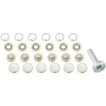 Clover hook button with tool 12mm 6 sets pearl 26-556
