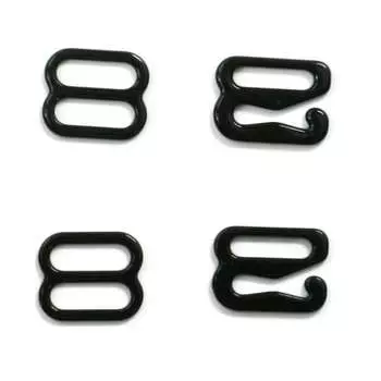Clover shoulder strap adjustment parts set 10mm width 2 pieces black 26-009